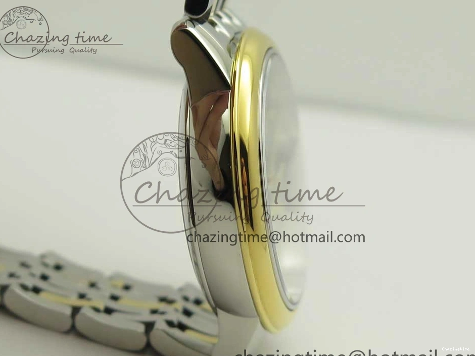 0512 Versatile De Ville Prestige Ladies 32.7mm SS MKF 1:1 Best Edition White MOP Dial Roman Markers on SS YG Bracelet MIYOTA 7967